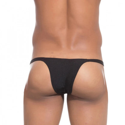 Generic Men's Cotton Spandex Handsome Hunk Thong Brief Underwear (Black)