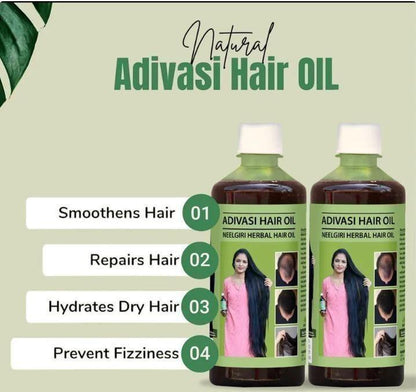 OS Adivasi Neelgiri Herbal Hair Oil 125ML (Pack of 1 and 2) PRODUCT CODE (OS0001330)