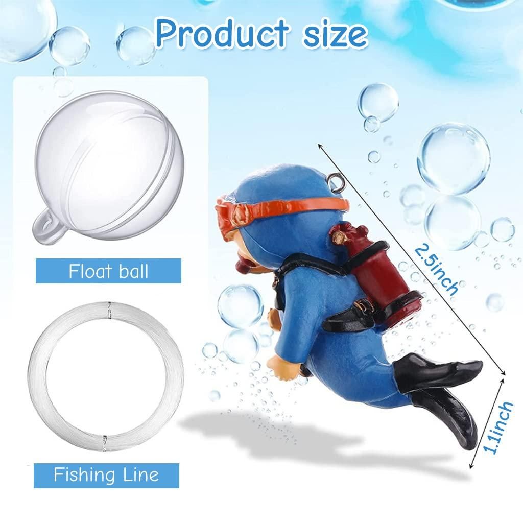 OS Diver Cartoon Aquarium Floating Cute Resin 2pc PRODUCT CODE (OS0004579)