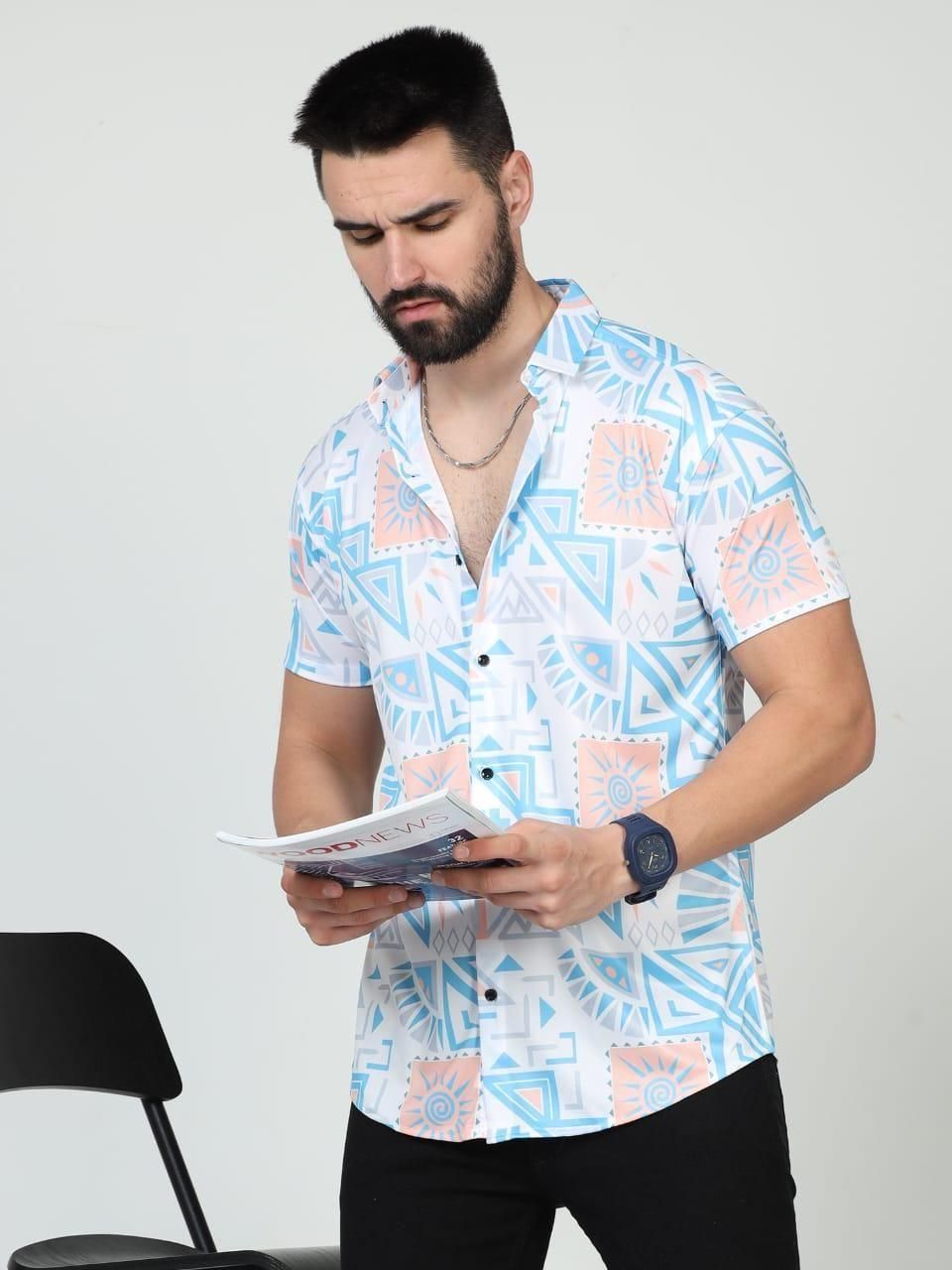 OS Men's Printed Rayon Half Sleeves Shirt PRODUCT CODE (OS0005591)