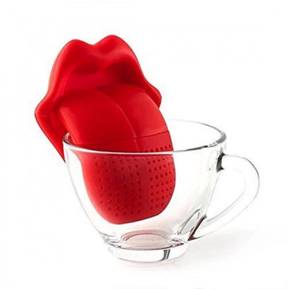 Generic Tongue Shaped Big Lips Tea Maker Food Grade Silicone Tea Strainer (Assorted)