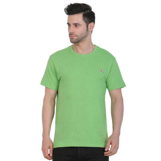 Generic Men's Cotton Jersey Round Neck Plain Tshirt (Pale Green)