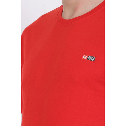 Generic Men's Cotton Jersey Round Neck Plain Tshirt (Red)