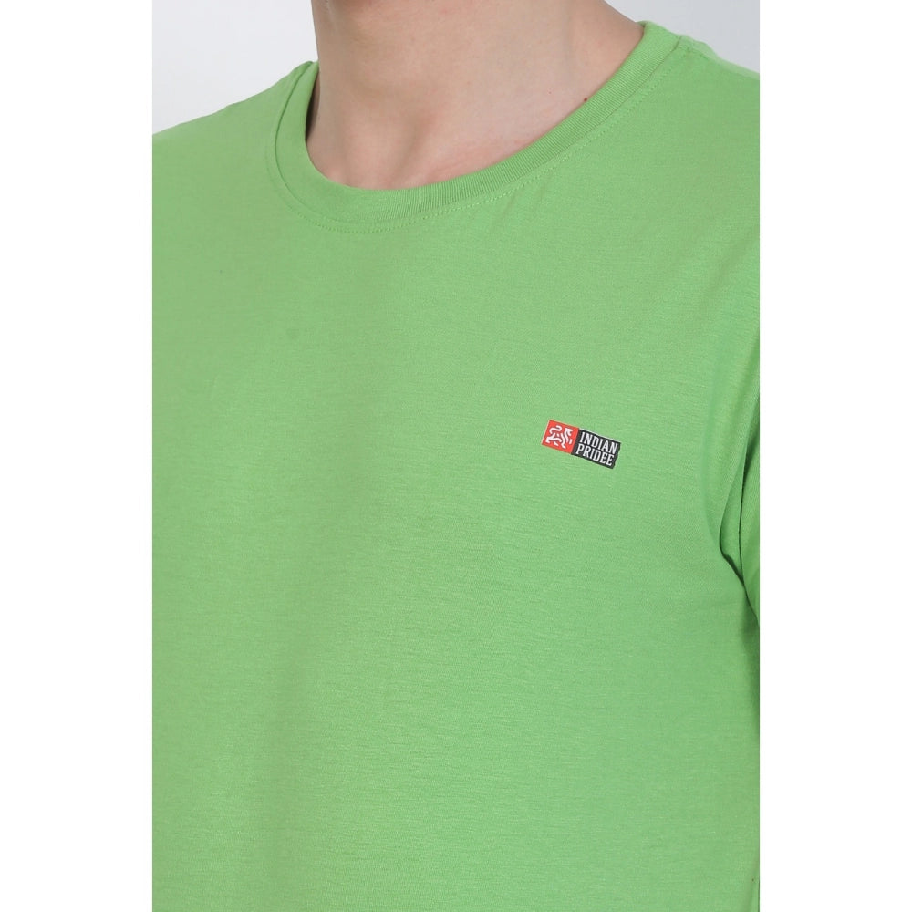 Generic Men's Cotton Jersey Round Neck Plain Tshirt (Pale Green)