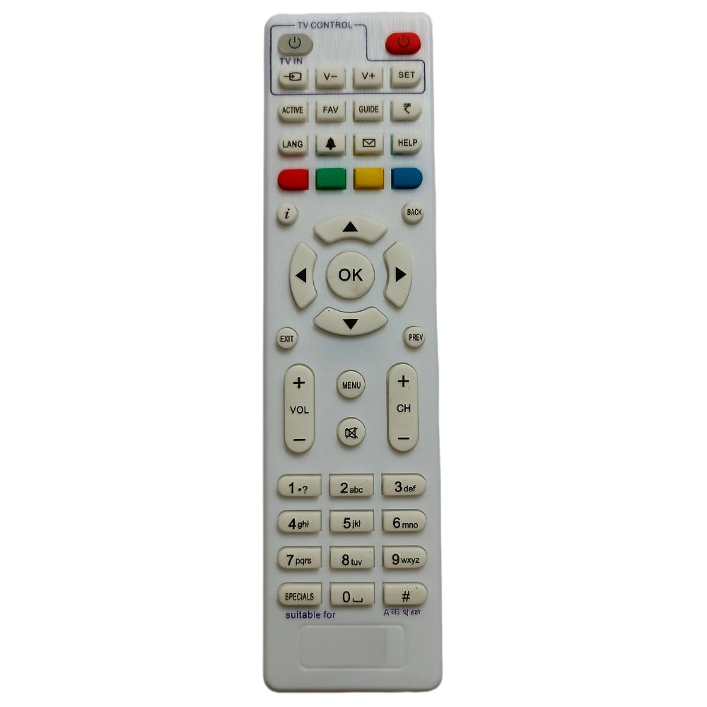 Generic DTH Remote No. 940 (White) , Compatible for Videocon D2H Set Top Box Remote (Exactly Same Remote will Only Work)