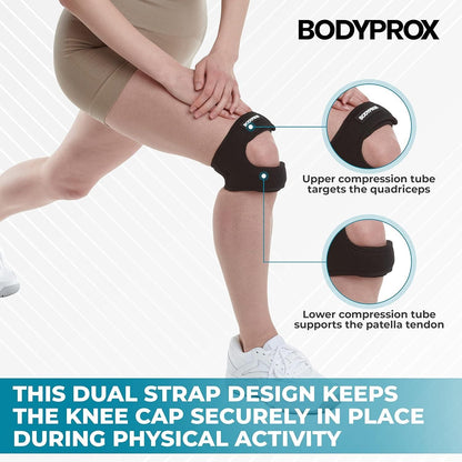 OS Knee Pain Relief Adjustable Neoprene Knee Strap (Pack of 2) PRODUCT CODE (OS00060002)