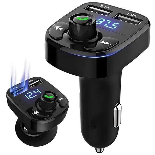 Hands-Free Wireless Bluetooth -Transmitter 2.1 A Dual USB Port PRODUCT CODE(OS0008454)