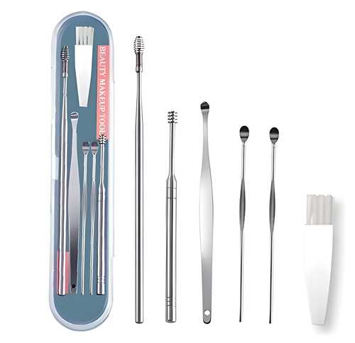 OS 6 Pieces Ear Wax Removal Smooth Stainless Steel Kit PRODUCT CODE(OS0002048)