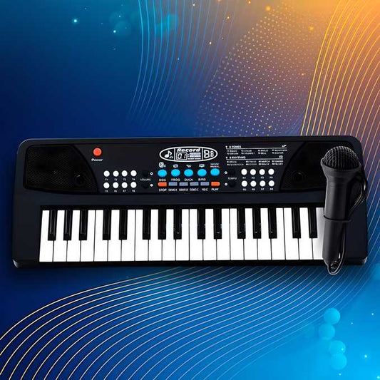 OS 37 Keys Piano Keyboard Toy with Microphone, USB Power Cable & Sound Recording Function Analog Portable Keyboard PRODUCT CODE (OS0001151)