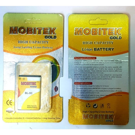 Generic Pack Of_2 Mobitek 5C Battery (Color: Assorted)