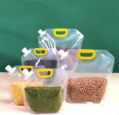 OS Plastic 2 Pcs (1 L) Reusable Grain Moisture Proof Sealed Bag Grain Storage Tank PRODUCT CODE (OS0004750)