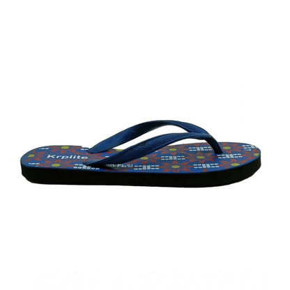 Generic Unisex Printed Lightweight Flip-Flop Hawai Slipper (Blue)