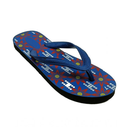 Generic Unisex Printed Lightweight Flip-Flop Hawai Slipper (Blue)