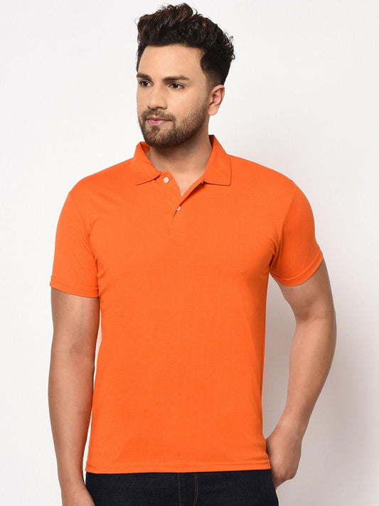 OS Cotton Blend Solid Half Sleeves Polo T-Shirt PRODUCT CODE (OS0005519)