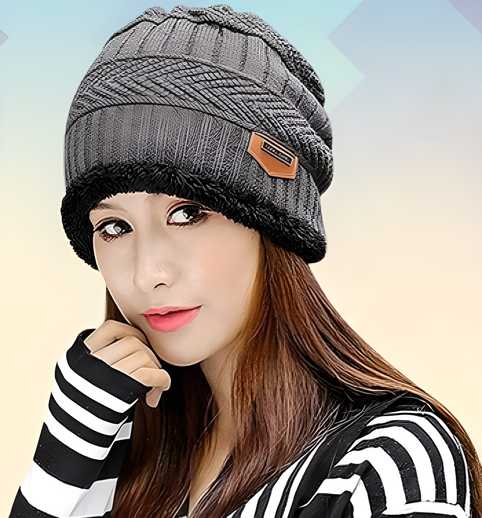 OS Woolen Unisex Beanie Cap For Winter PRODUCT CODE(OS0008307)