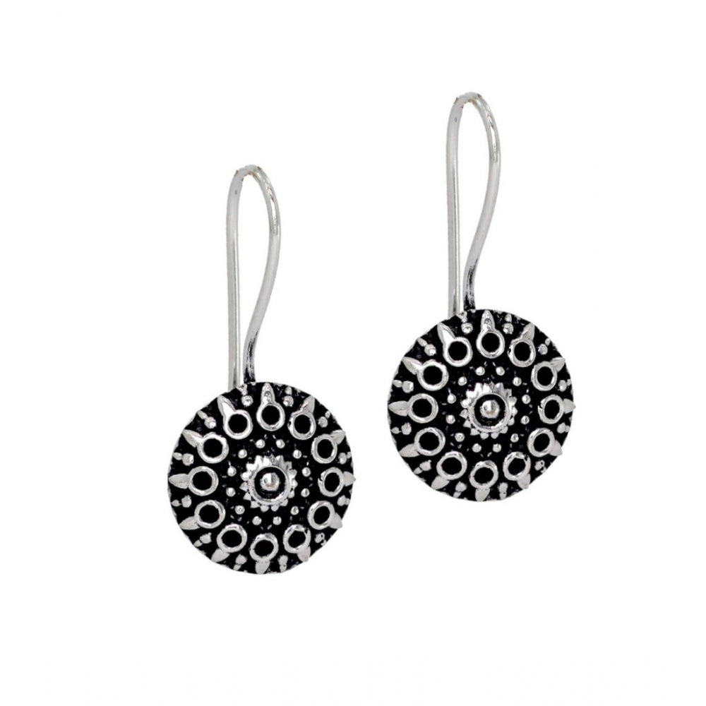 Generic Women's Handmade Indian Traditional Designer Silver Oxidised Stud Brass Earrings