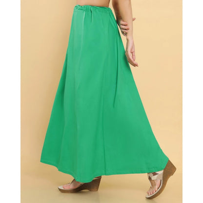 Generic Women's Cotton Solid Free Size Petticoat (Green)