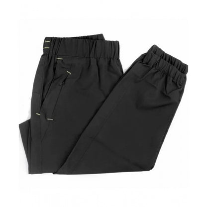 Generic Men's Polyster Solid Track Pant-Lower (Black)