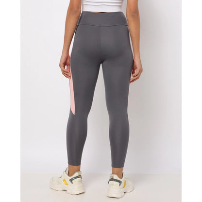 Generic Women's Polyster Solid Sport Leggings (Grey)