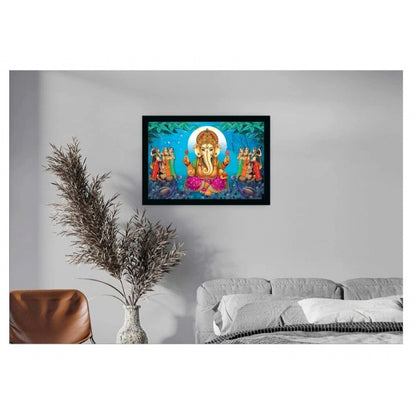 Generic Ganesh Photo with Synthetic Photo Frame (Multicolor)