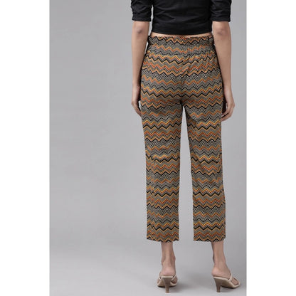 Generic Women's Casual Printed Cotton Trouser Pant (MultiColor)