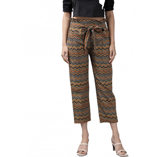 Generic Women's Casual Printed Cotton Trouser Pant (MultiColor)