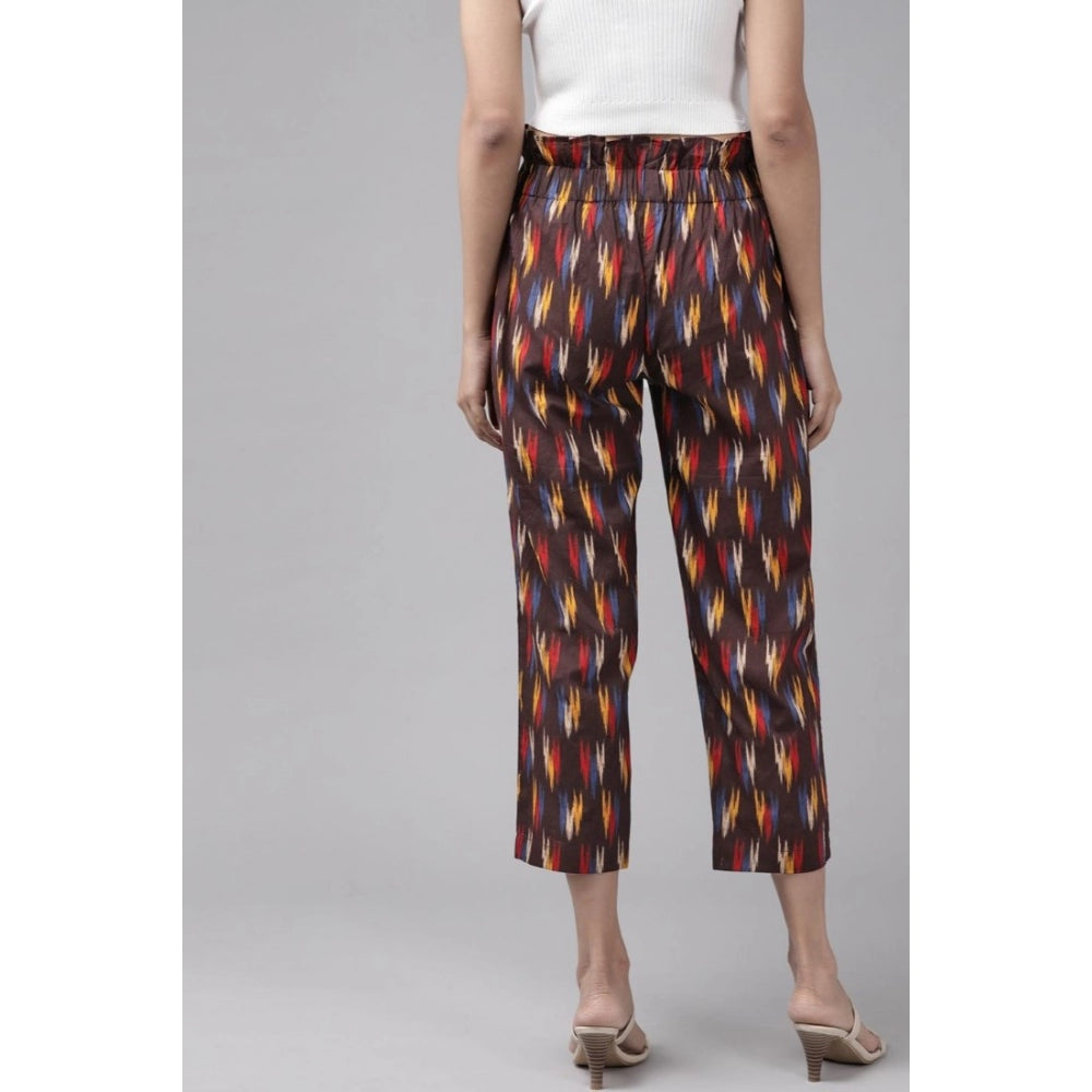 Generic Women's Casual Printed Cotton Trouser Pant (MultiColor)