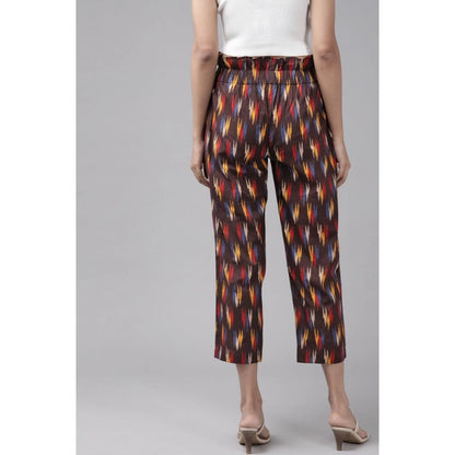 Generic Women's Casual Printed Cotton Trouser Pant (MultiColor)