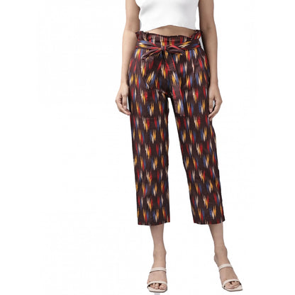 Generic Women's Casual Printed Cotton Trouser Pant (MultiColor)