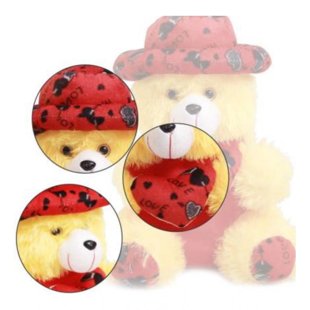 Generic Heart Cap Teddy Bear (Yellow)