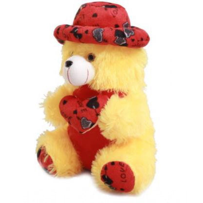 Generic Heart Cap Teddy Bear (Yellow)