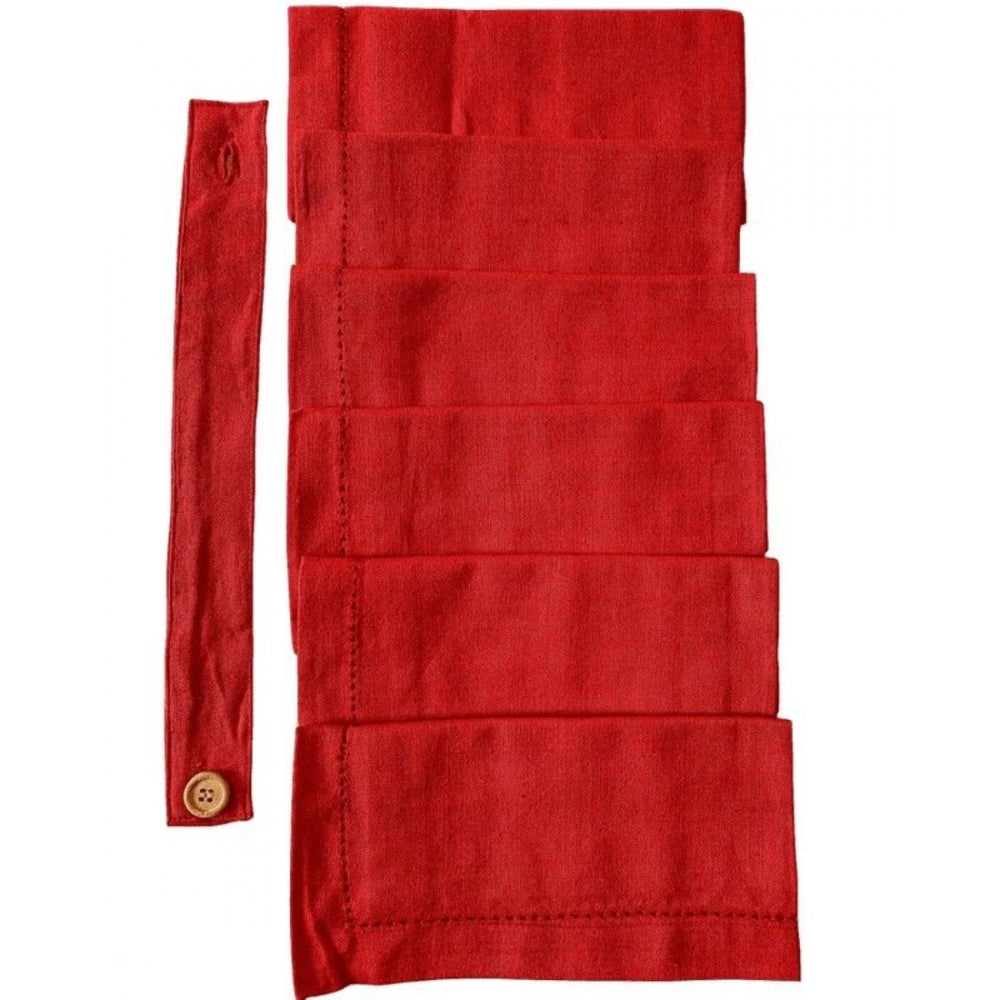 Generic Solid Cotton Napkins Sets (Red)