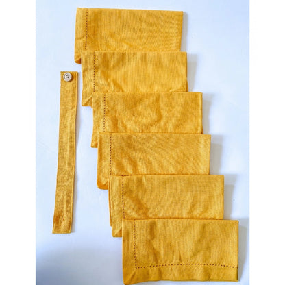 Generic Solid Cotton Napkins Sets (Yellow)