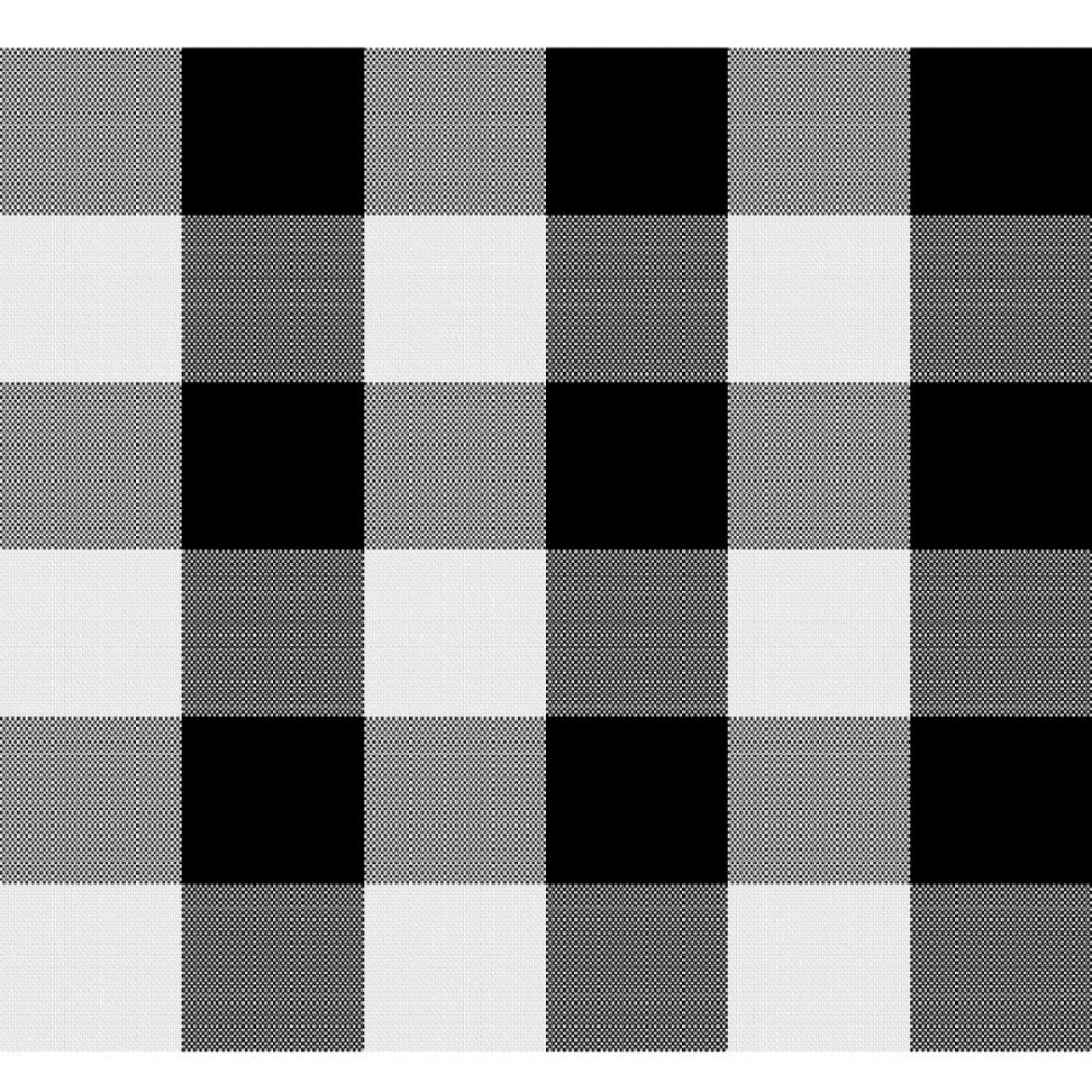 Generic Checked Cotton Place Mats Sets (Black)