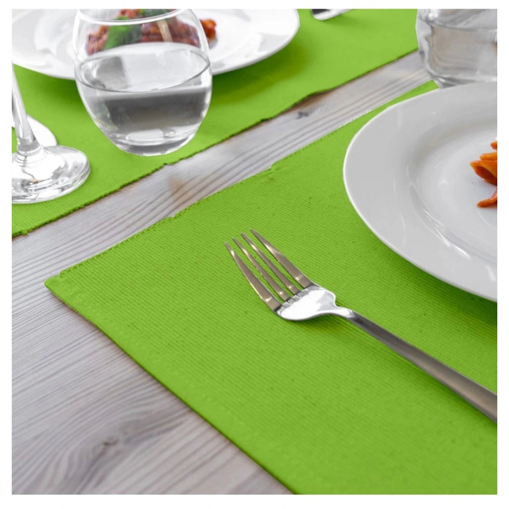 Generic Solid Cotton Place Mats Sets (Green)