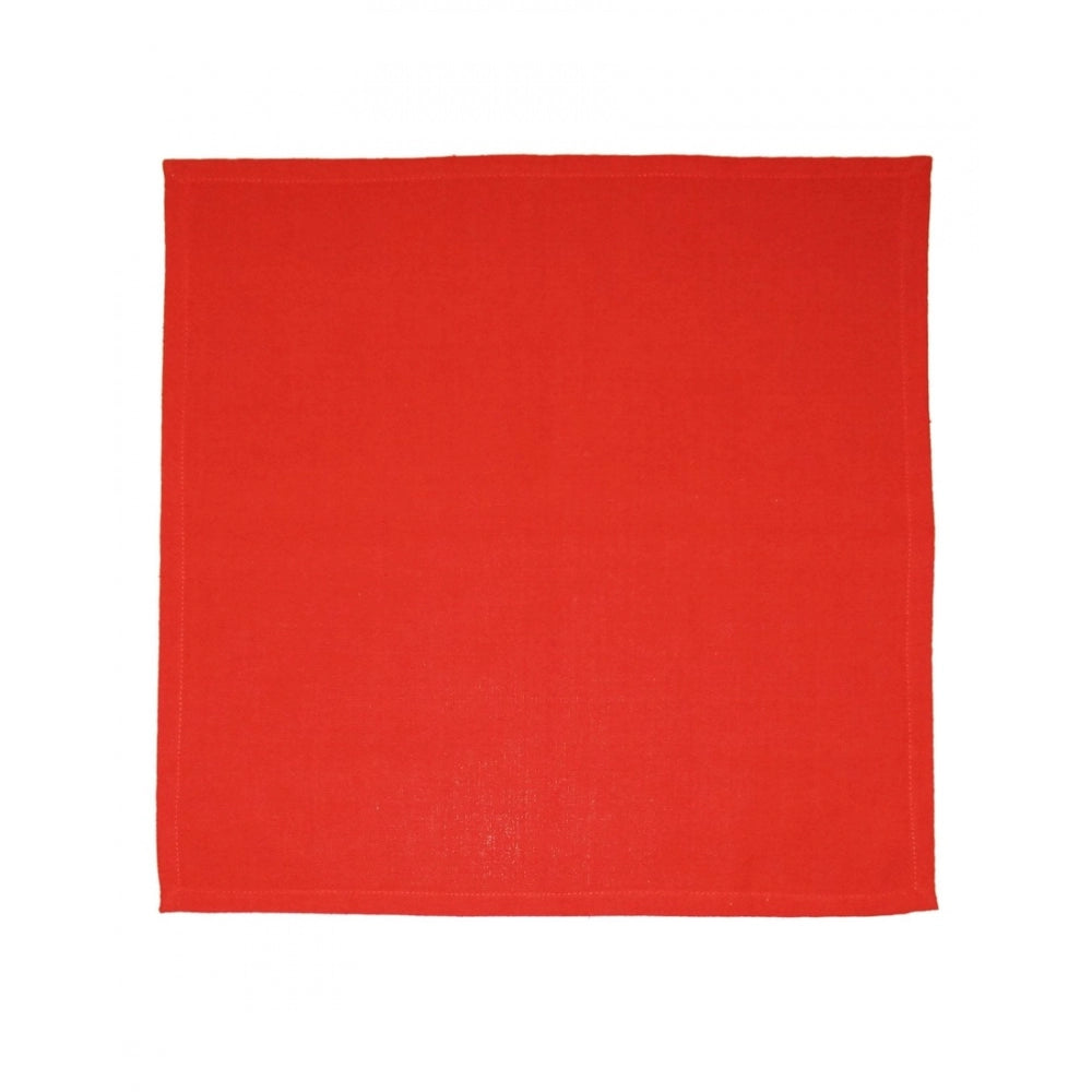 Generic Solid Cotton Place Mats and Napkin Sets (Red)