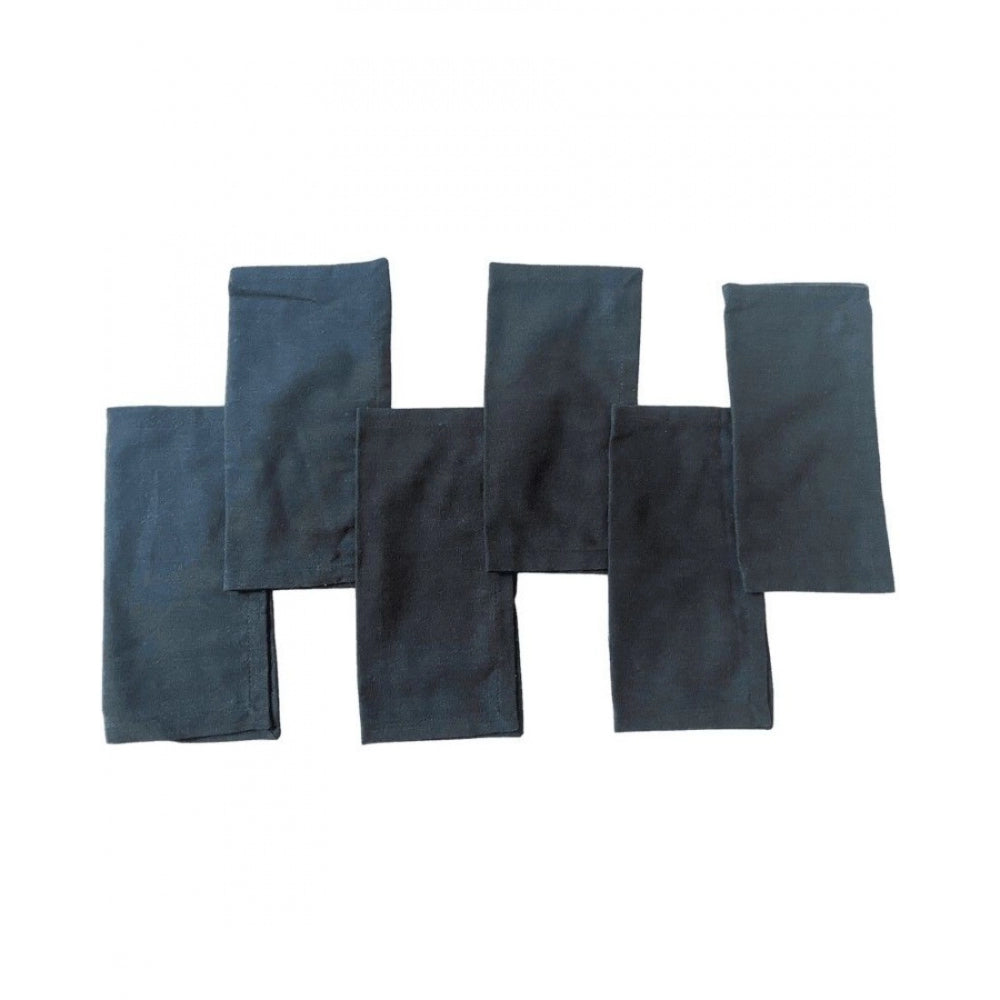 Generic Solid Cotton Napkins Sets (Black)