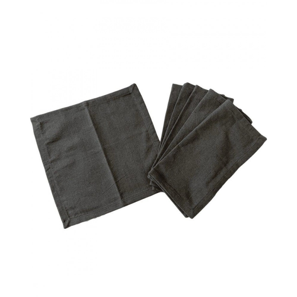 Generic Solid Cotton Napkins Sets (Grey)