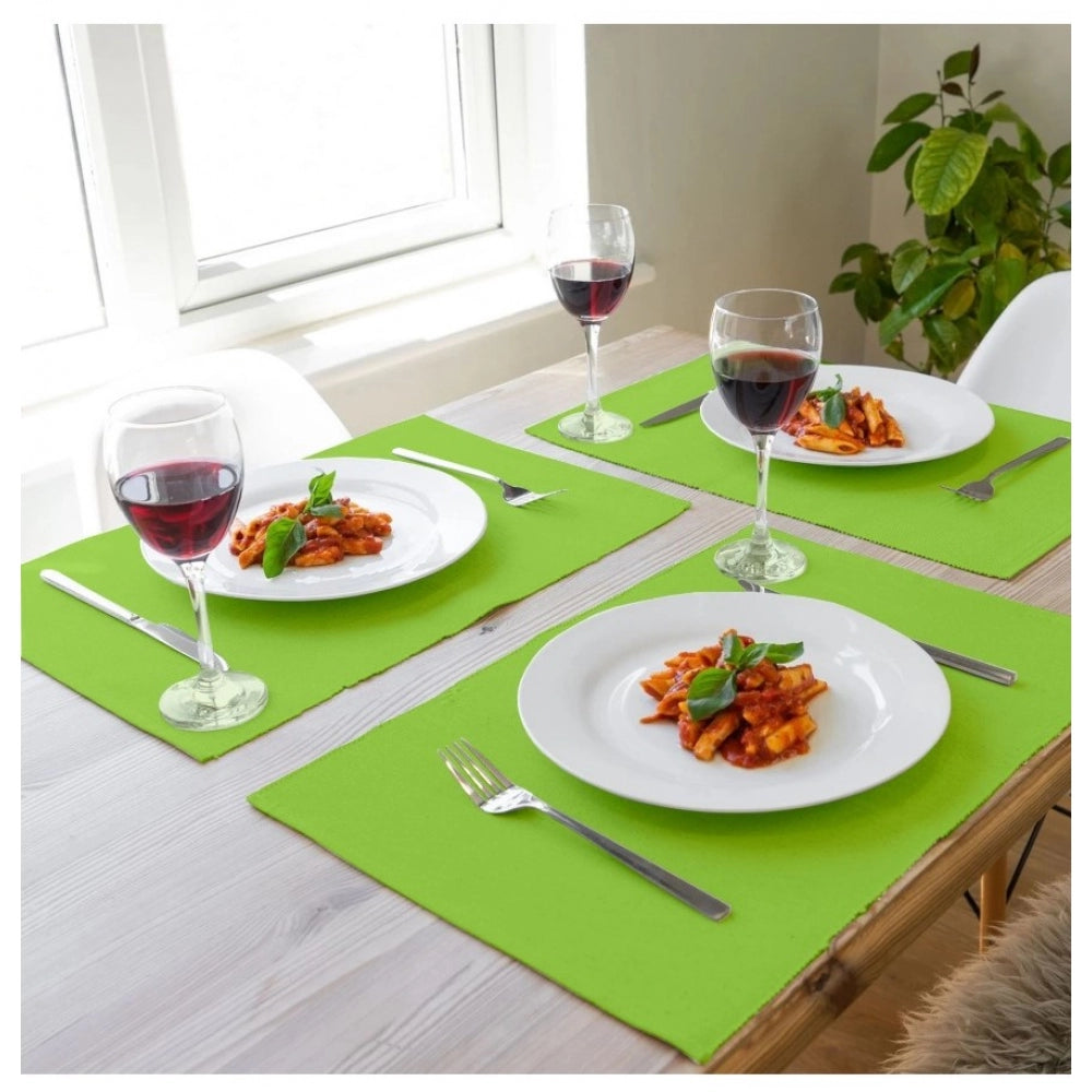 Generic Solid Cotton Place Mats Sets (Green)