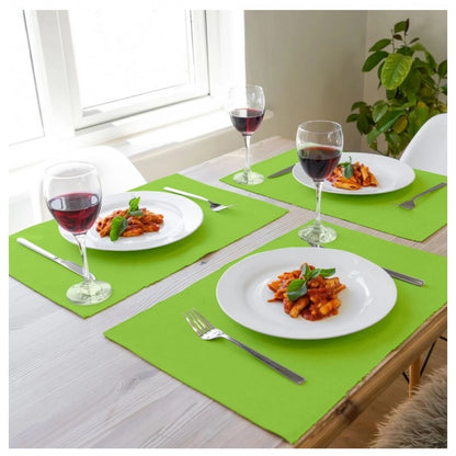 Generic Solid Cotton Place Mats Sets (Green)