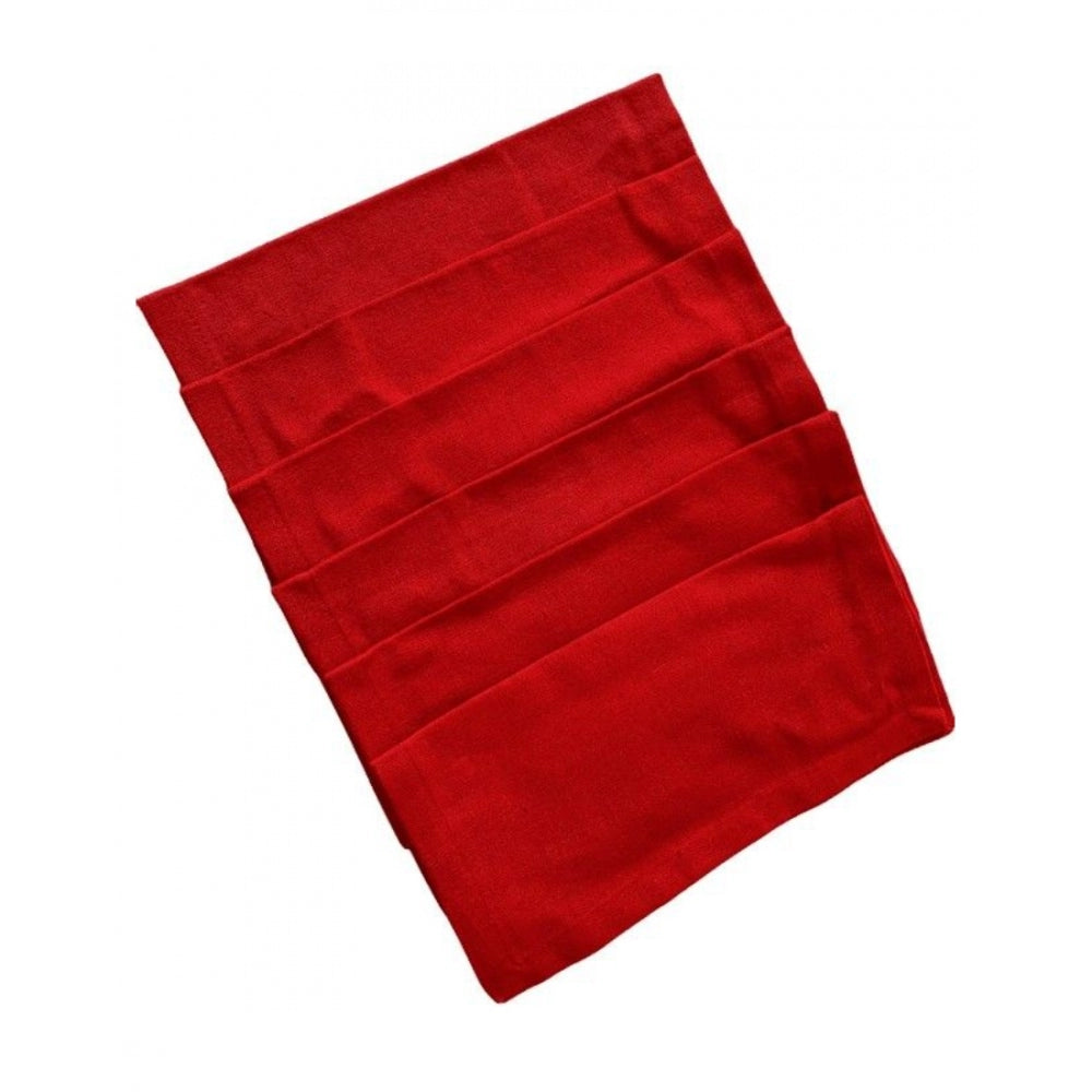 Generic Solid Cotton Napkins Sets (Red)