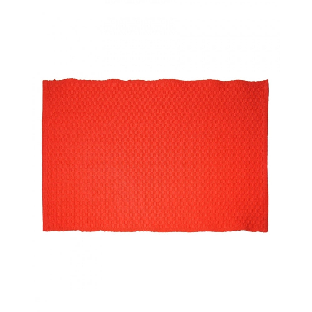 Generic Solid Cotton Place Mats and Napkin Sets (Red)