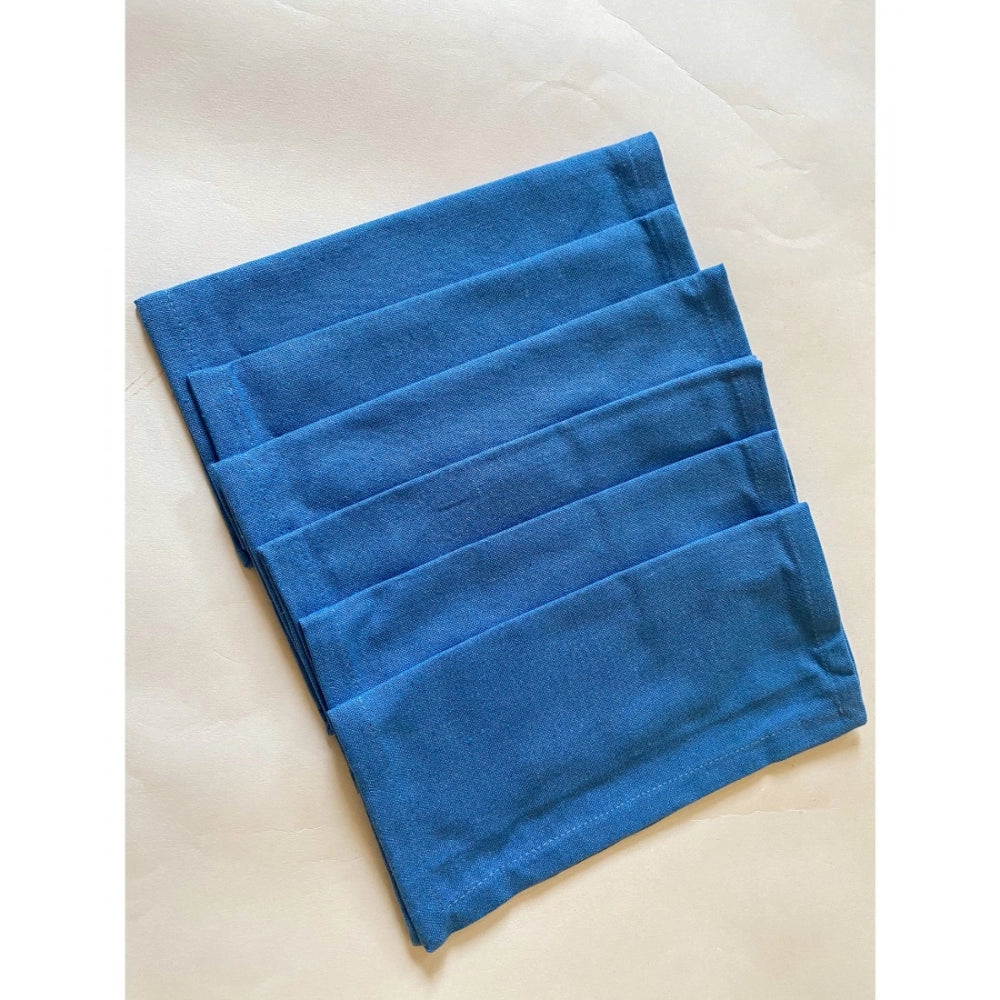 Generic Solid Cotton Napkins Sets (Blue)