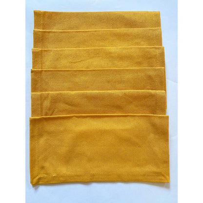 Generic Solid Cotton Napkins Sets (Yellow)