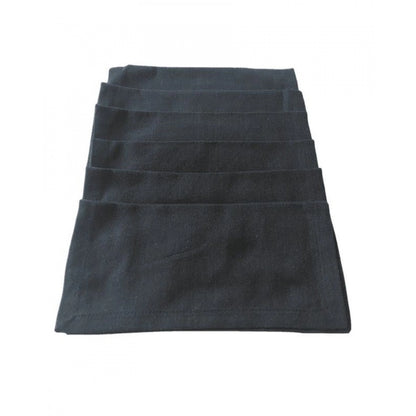 Generic Solid Cotton Napkins Sets (Black)