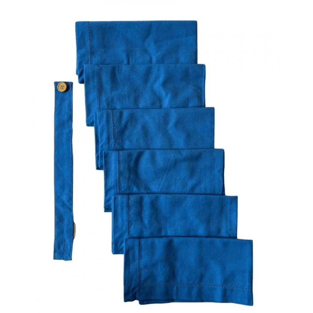 Generic Solid Cotton Napkins Sets (Blue)