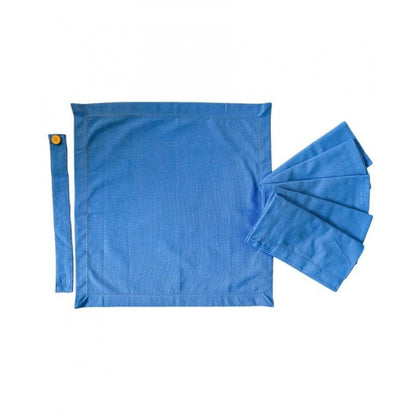 Generic Solid Cotton Napkins Sets (Blue)