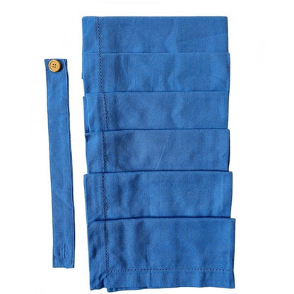 Generic Solid Cotton Napkins Sets (Blue)