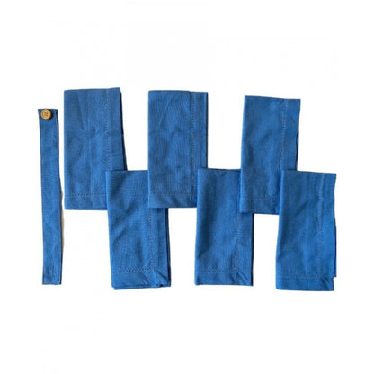 Generic Solid Cotton Napkins Sets (Blue)