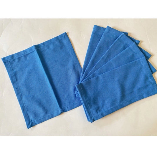 Generic Solid Cotton Napkins Sets (Blue)